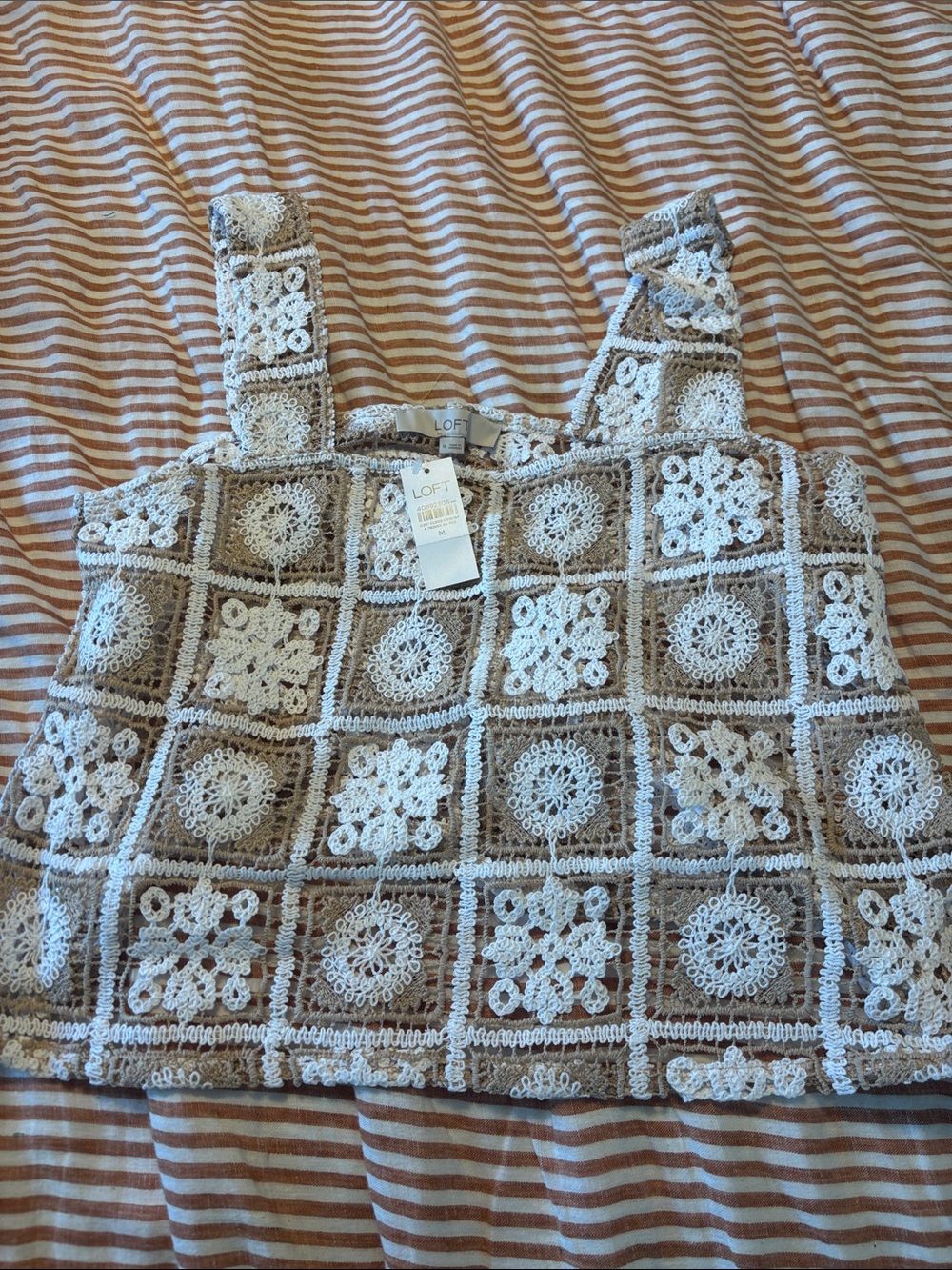 LOFT Crochet Square tank
